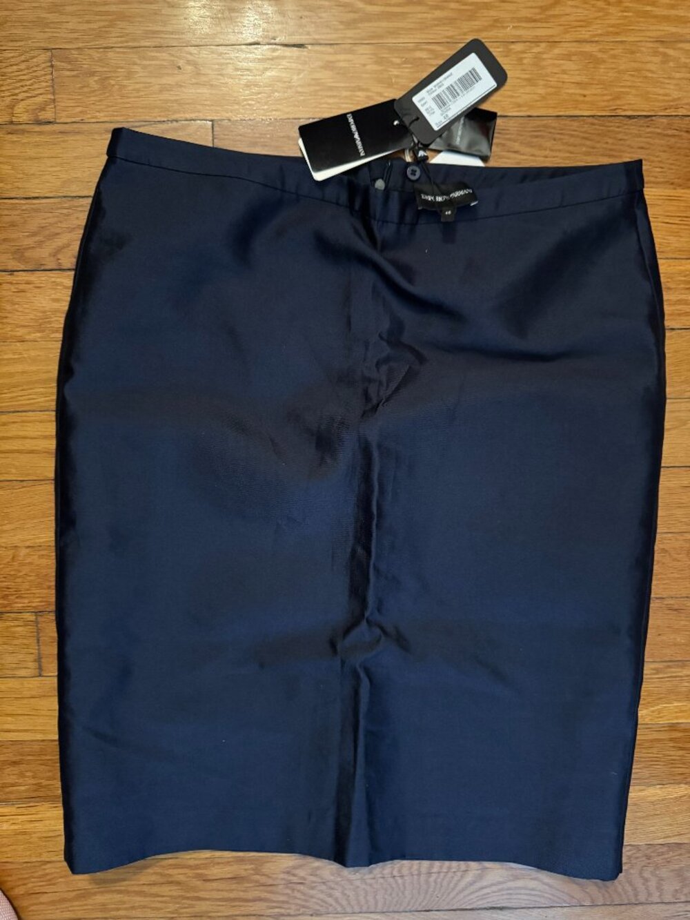 Emporio Armani Blue Pencil Skirt, Size EU48/US14, NEW w/tags